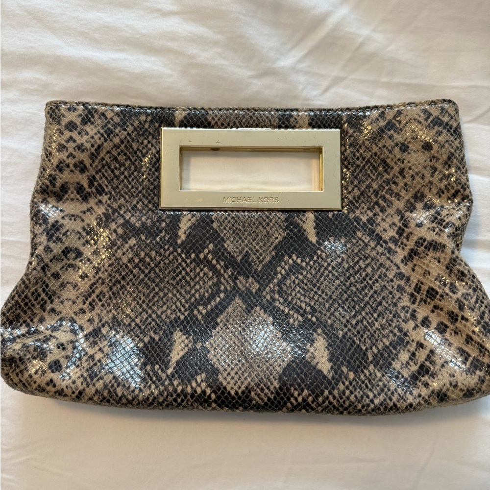 Michael Kors Snake Print Clutch